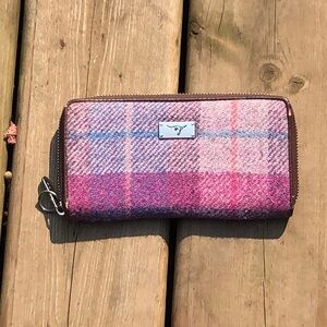 Glen Appin Of Scotland Harris Tweed Purple Wallet
